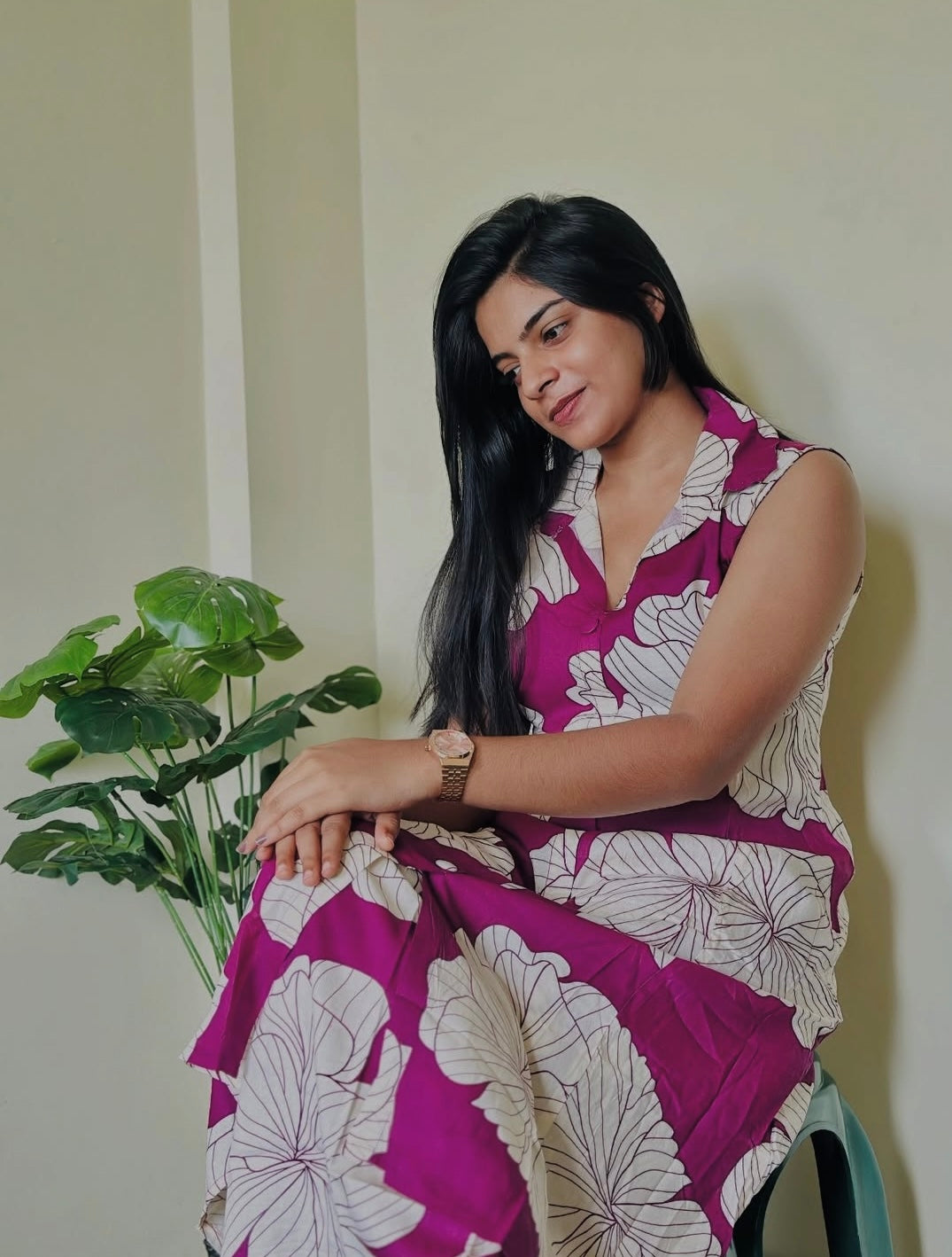 Floral Fusion Long Co-ord Set with Separate Sleeves